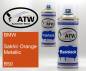 Preview: BMW, Sakhir Orange Metallic, B50: 400ml Sprühdose + 400ml Klarlack - Set, von ATW Autoteile West.